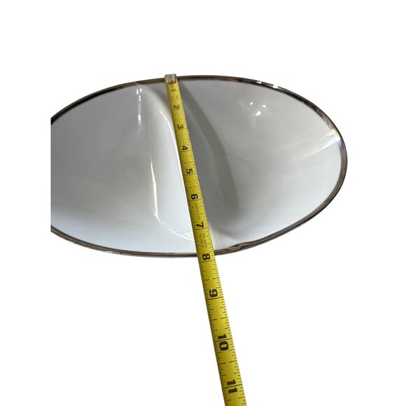 Sango Fine China Pallas Pattern Divided Vegetable Bowl Silver Rim Dinnerware - Picture 5 of 5